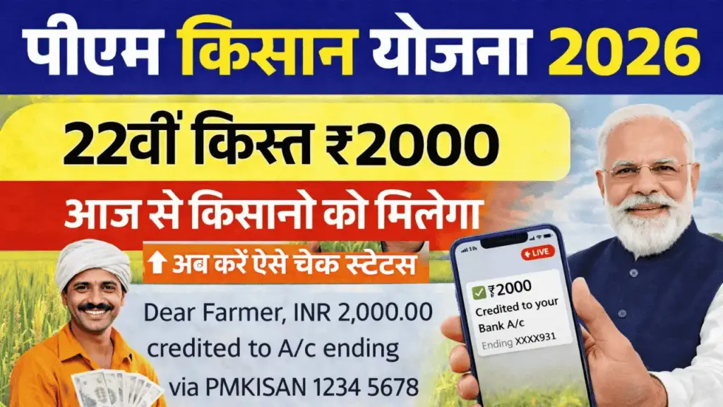 PM Kisan Nidhi Yojana 22nd Kist 2026: पीएम किसान निधि योजना की 22वीं किस्त आज यहां से देखें खबर